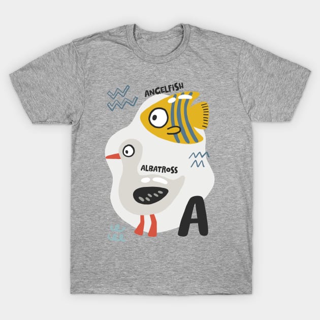 A Angelfish and Albatross T-Shirt by JunkyDotCom